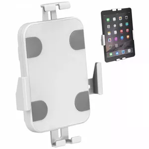 Tablet holder MACLEAN MC-469W adjustable height for advertising, white, fits 9.7"–11" tablets