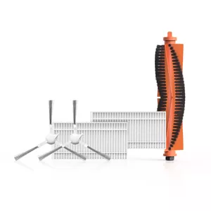 Piederumu komplekts robotu putekļsūcējam EZVIZ RA-KIT05 — 5 gab. (2 sānu birstes, 1 galvenā birste, 2 HE filtri), melns/oranžs/balts
