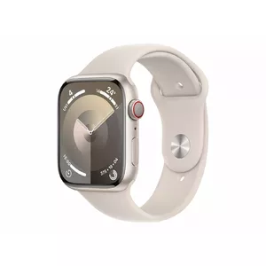 Apple Watch Series 9 GPS + Cellular 45mm Starlight Aluminium Case with Starlight Sport Band - M/L Apple