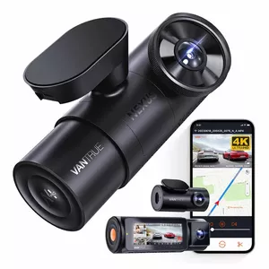 Dashcam VANTRUE N4 PRO 3-channel dash camera, main 3840×2160, 165° front, 160° interior, GPS, Wi‑Fi, IPS display, MicroSD up to 512GB