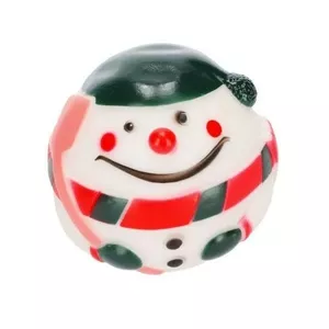 Игрушка для собак DINGO Ball Snowman 8 см — мягкий пищащий мяч, 1 шт.