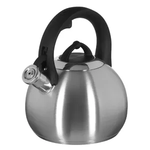 Electric kettle Maestro MR-1311, stainless steel housing, 3.0 L, manual lid, hinged whistle, induction-safe