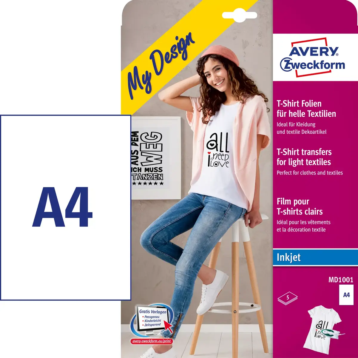 Avery Zweckform MD1001 термоперенос для ткани Photo 5