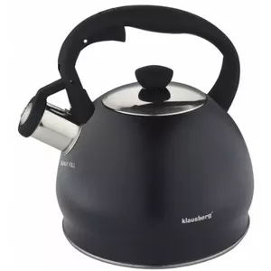 Kettle Klausberg KB 7428 — traditional steel stovetop kettle, 2 L, black