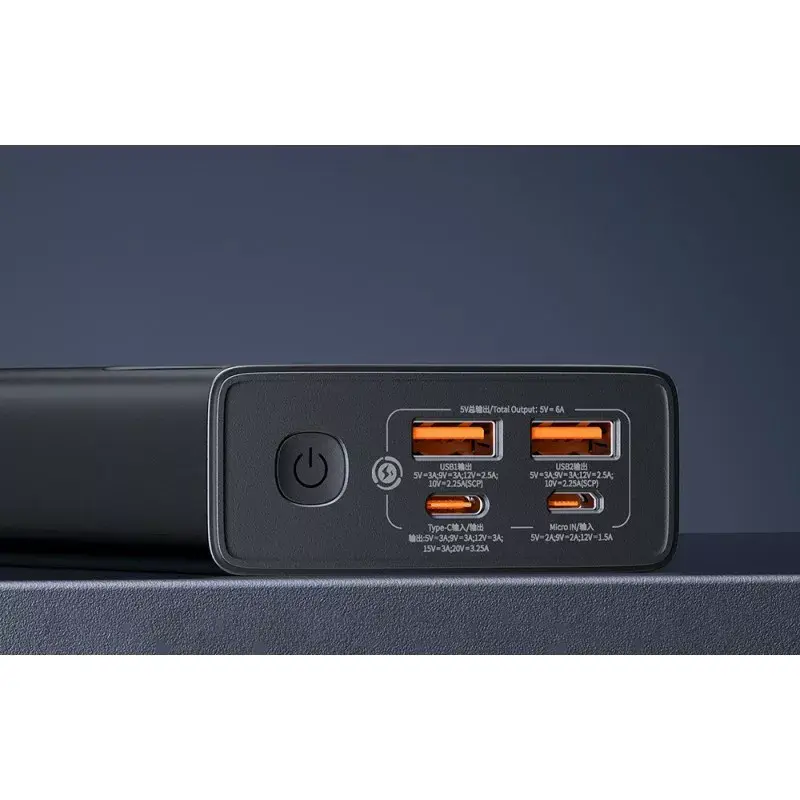 Portatīvais akumulators Baseus Star-Lord, 20000mAh 65W USB - USB-C, melns Photo 3