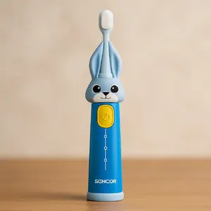 Children electric sonic toothbrush Sencor SOC0810BL — 2 modes, up to 12,000/min, IPX7, AAA battery, 15° tilt, Quadpacer