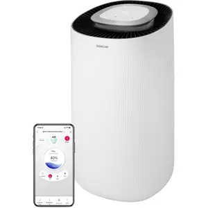 Портативный осушитель воздуха SENCOR SDH1210WH — 12 л/сут, HEPA H11, бак 3.2 л, управление через приложение