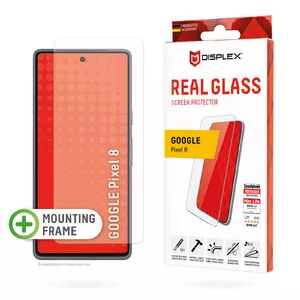 Displex Screen Protector (10H) for Google Pixel 8, Eco Mounting Frame, scratch resistant