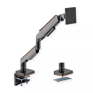 Monitor Mount ROLINE 17031108 124.5 cm 20 kg Clamp Black Grey