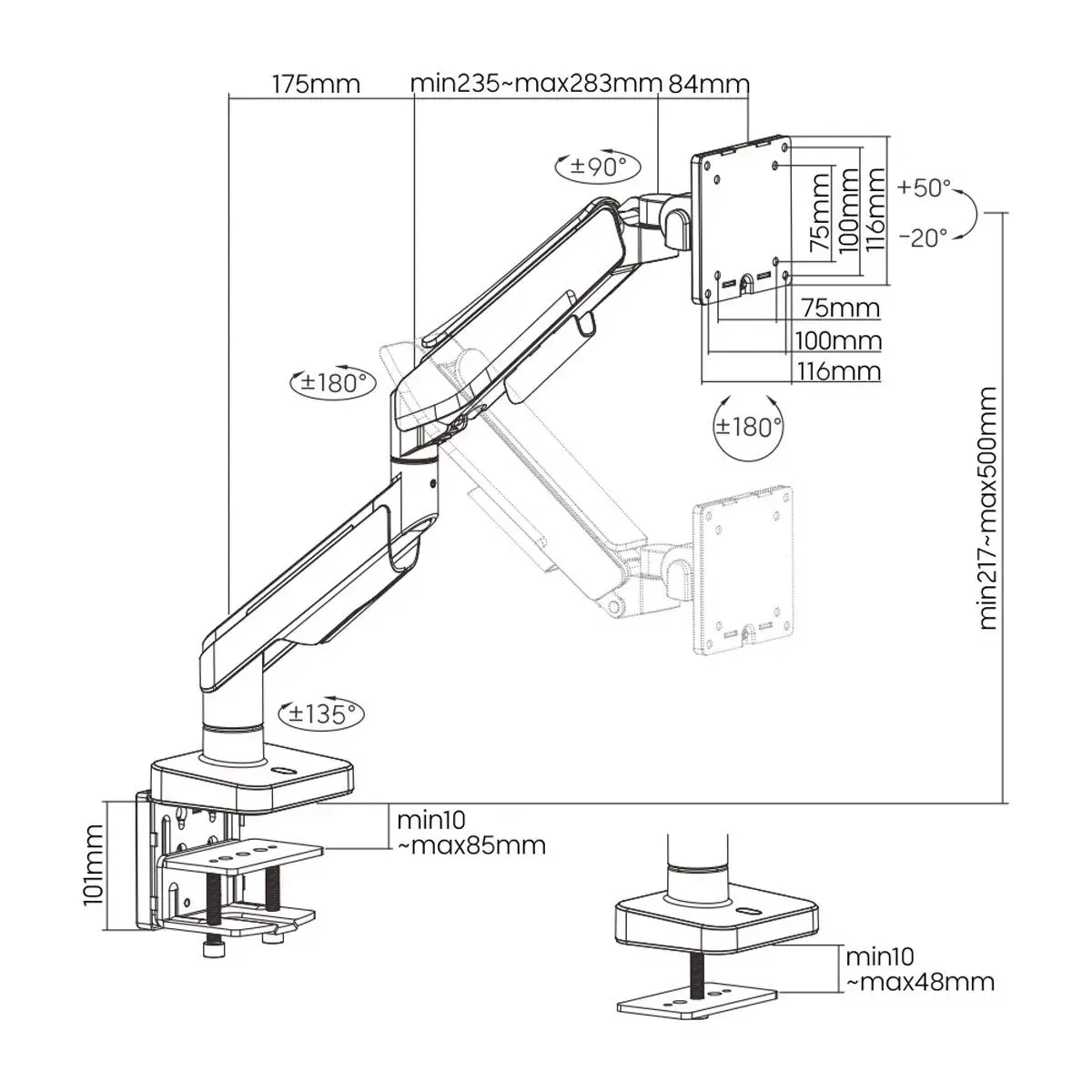 Monitor Mount ROLINE 17031108 Photo 2