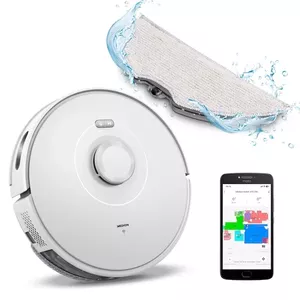 MEDION X10 SW Robot Vacuum Cleaner, Bagless, 0.4 L Dust Capacity, 0.3 L Water Tank, 120 min Runtime, White