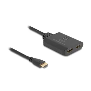 DeLOCK HDMI Switch 2 x HDMI in to 1 x HDMI out 8K 60 Hz с интегрированным кабелем 50 см