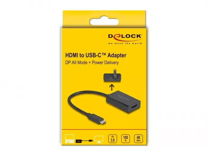 DeLOCK HDMI uz USB Type-C 4K PD 100W adapteris Photo 3