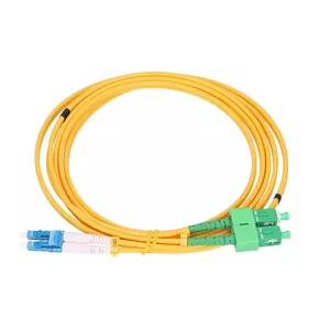 Fibre optic FTTH cable Extralink EX.16583, G.657.A1, 1 m, LC to SC, full duplex, yellow