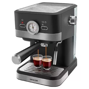 Coffee maker SENCOR SES1721BK espresso machine 1.2 L, pre-brewing, steam pipe, stainless steel filter