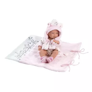 Baby doll Llorens 73899 — 400 mm height, brown and white colors