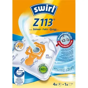 Swirl Z 113 Vacuum Cleaner Bags Fleece 4 Bags 1 Filter