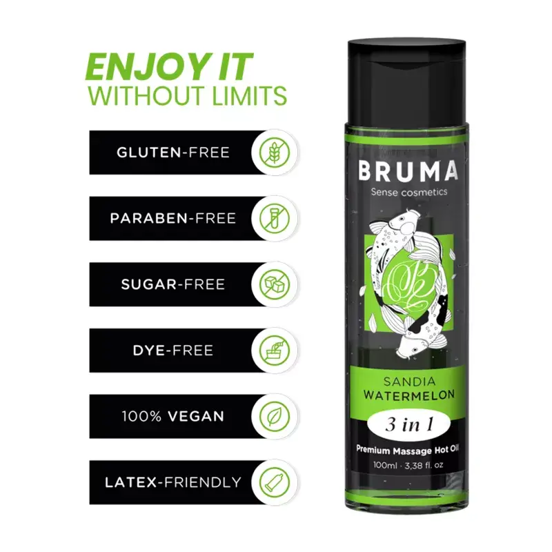 Massage oil BRUMA Premium Watermelon 100 ml Photo 3