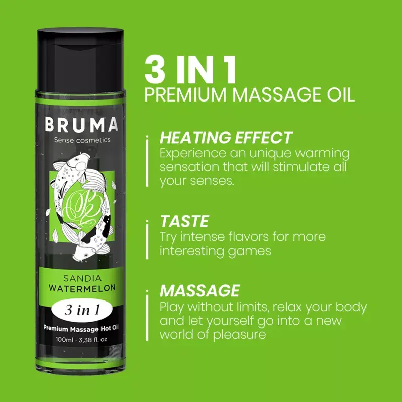 Massage oil BRUMA Premium Watermelon 100 ml Photo 4
