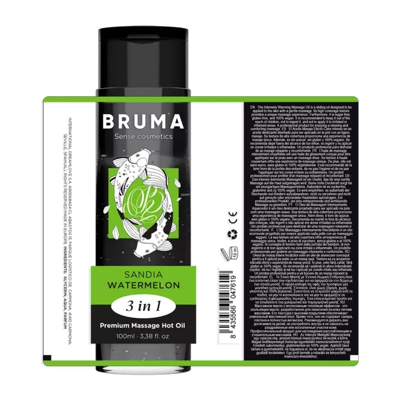Massage oil BRUMA Premium Watermelon 100 ml Photo 6