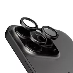 Защитное стекло PanzerGlass Hoops для камеры iPhone 15 Pro 15 Pro Max Черный Титан