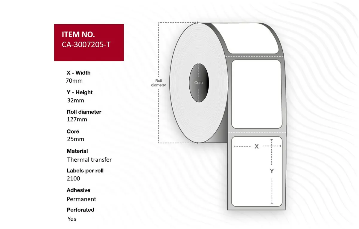 Capture CA-3007205-T Printer Labels Photo 3