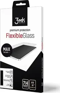Гибридное защитное стекло 3MK FlexibleGlass Max для LG Q70 с усиленными кромками, чёрное