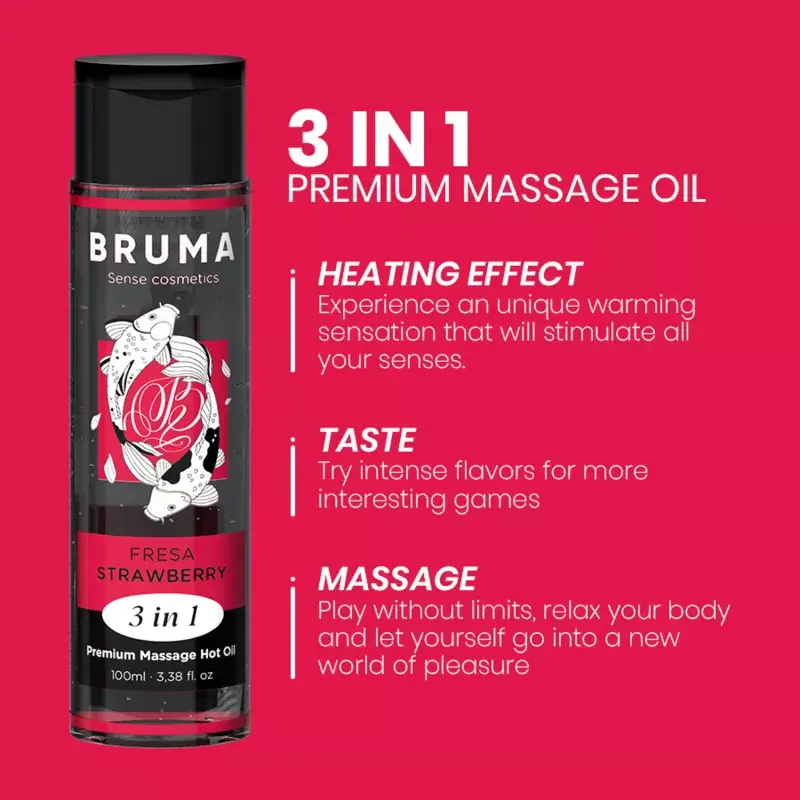 Massage oil BRUMA PREMIUM STRAWBERRY 3 in 1 100 ml Photo 4