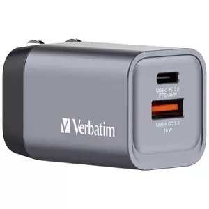 Verbatim GNC-35 GaN Charger 35W with 1 x USB-C PD 35W / 1 x USB-A QC 3.0 (EU/UK/US)