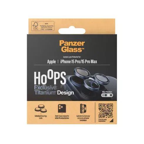 Kameras objektīva aizsargstikls PanzerGlass iPhone 15 Pro 15 Pro Max Photo 3