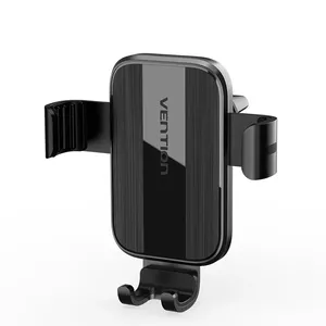 Car vent phone mount Vention KCTB0 — passive auto-clamping holder for 4.7–7.2" phones, black, ABS/TPU, 117.6×73×84.3 mm