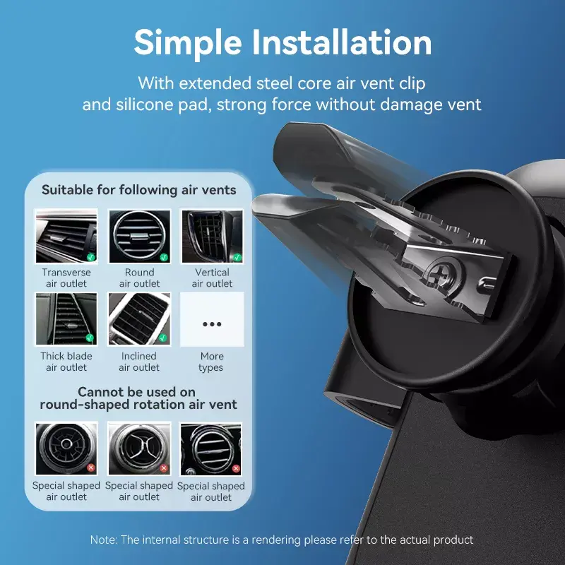 Vention KCTB0 car vent phone mount Photo 15