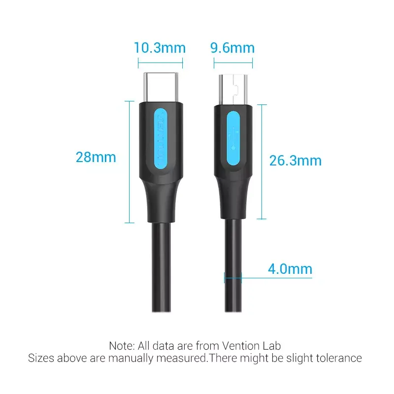 Vention USB 2.0 C Male to Mini-B Male 2A Cable Photo 14