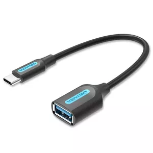 Vention USB 3.1 Gen1 C vīrietis — A sieviete OTG kabelis, 0,15 m, melns, niķeļoti kontakti