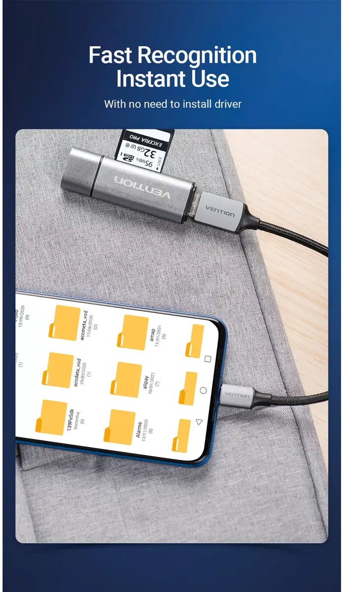 Vention USB C vīrietis — A sieviete OTG kabelis 0,15 m Photo 12