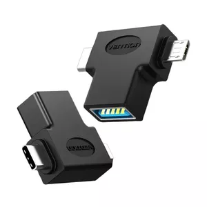 Vention CDIB0 kabeļu spraudņu pāreja USB 3.0 Micro USB, USB Type-C