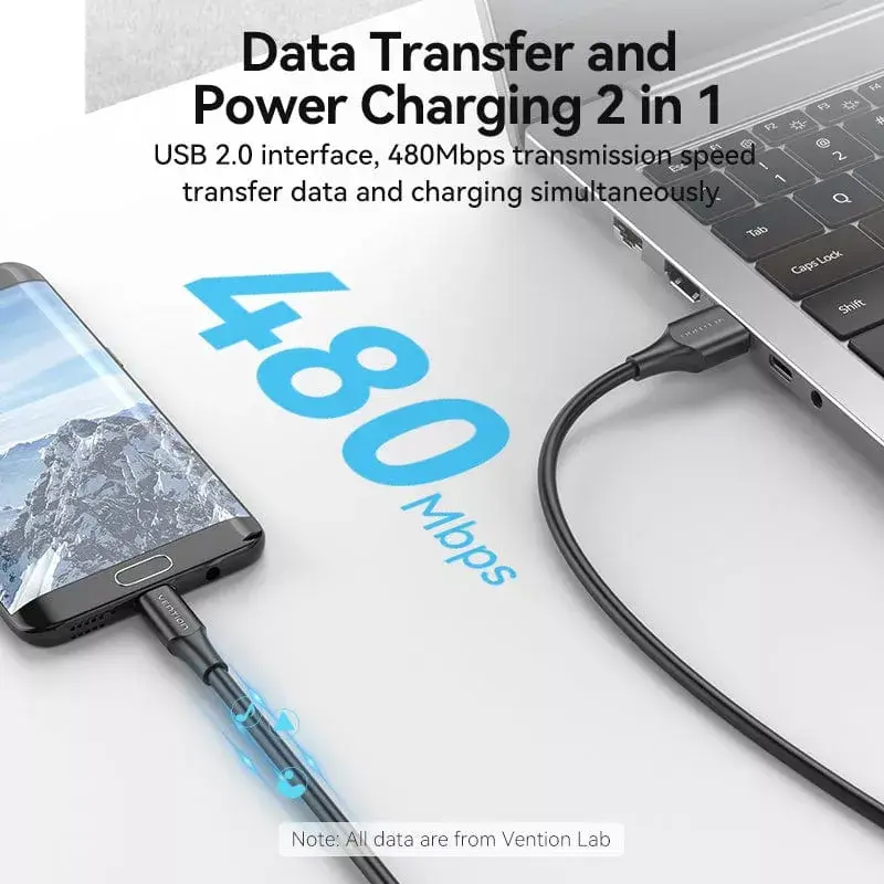 Vention USB 2.0 A Male to Micro-B Male 2A Cable Photo 4