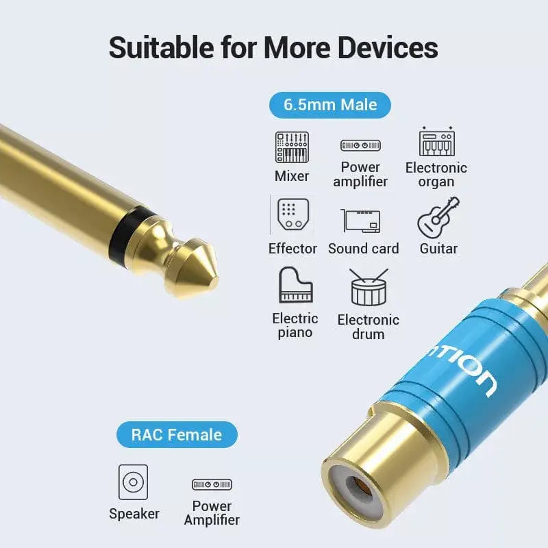 Audio adapters Vention VDD-C03 — 6,5 mm uz RCA Photo 5