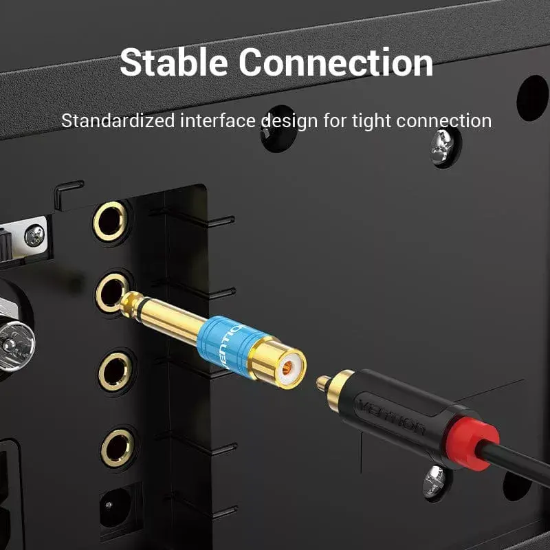 Audio adapters Vention VDD-C03 — 6,5 mm uz RCA Photo 7