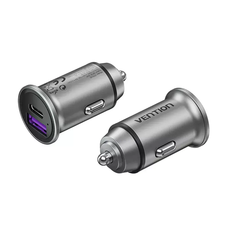Auto lādētājs Vention Two-Port USB A+C(18/20) Photo 2