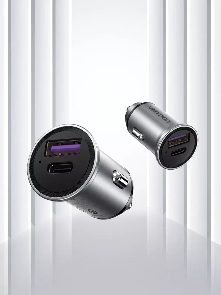 Auto lādētājs Vention Two-Port USB A+C(18/20) Photo 3