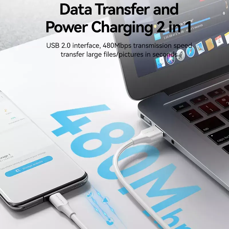Vention USB 2.0 A→C кабель 3A 1 м Photo 10