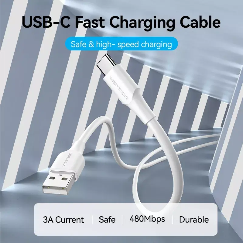 Vention USB 2.0 A→C кабель CTHWH 2 м Photo 7