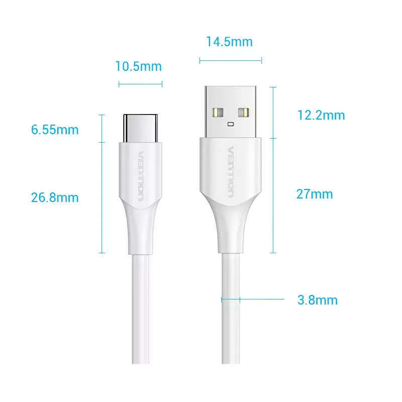 Vention USB 2.0 A→C кабель CTHWH 2 м Photo 18