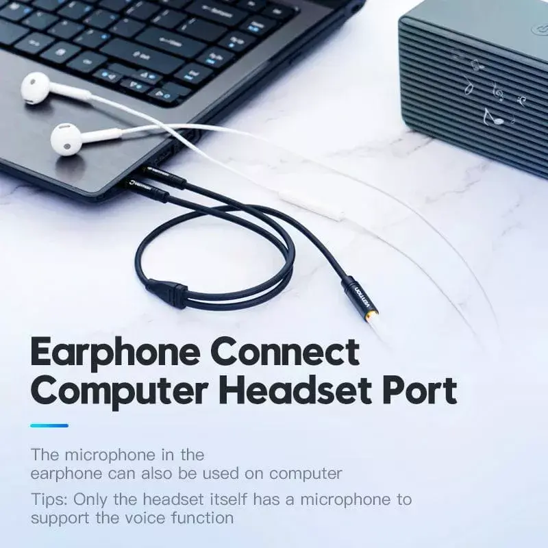 Vention audio adapteris 2×3.5 → 4‑polu 3.5 mm, 0.3 m Photo 3