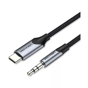 Vention USB-C to 3.5mm Male Cable 1 m — Grey Aluminum Alloy, Copper Core