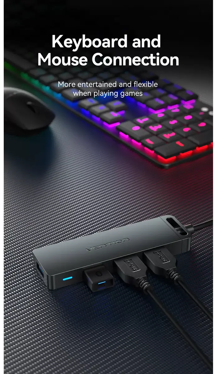Vention 4-Port USB 3.0 Hub With Power Supply Photo 23