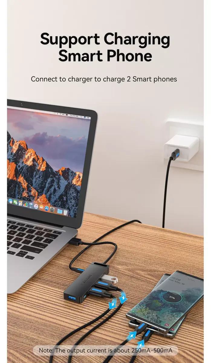 Vention 4-Port USB 3.0 Hub With Power Supply Photo 24