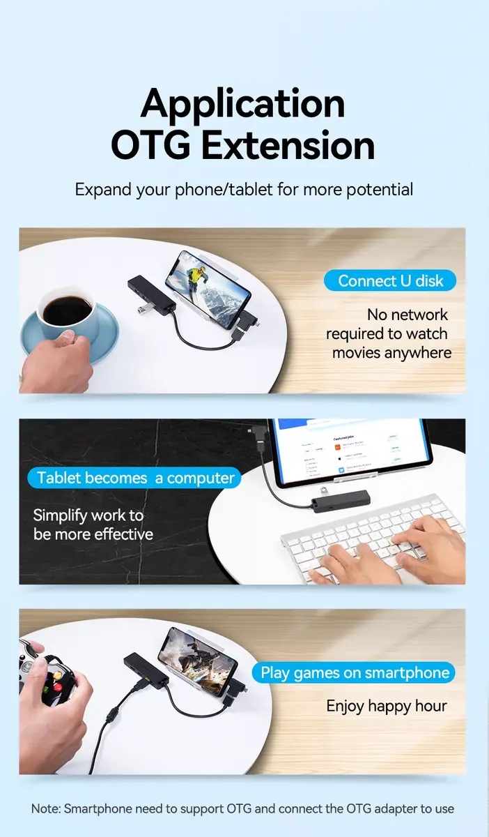 Vention 4-Port USB 3.0 Hub With Power Supply Photo 25