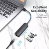 Vention USB 2.0 3‑vietu hubs ar 100M Ethernet Photo 3